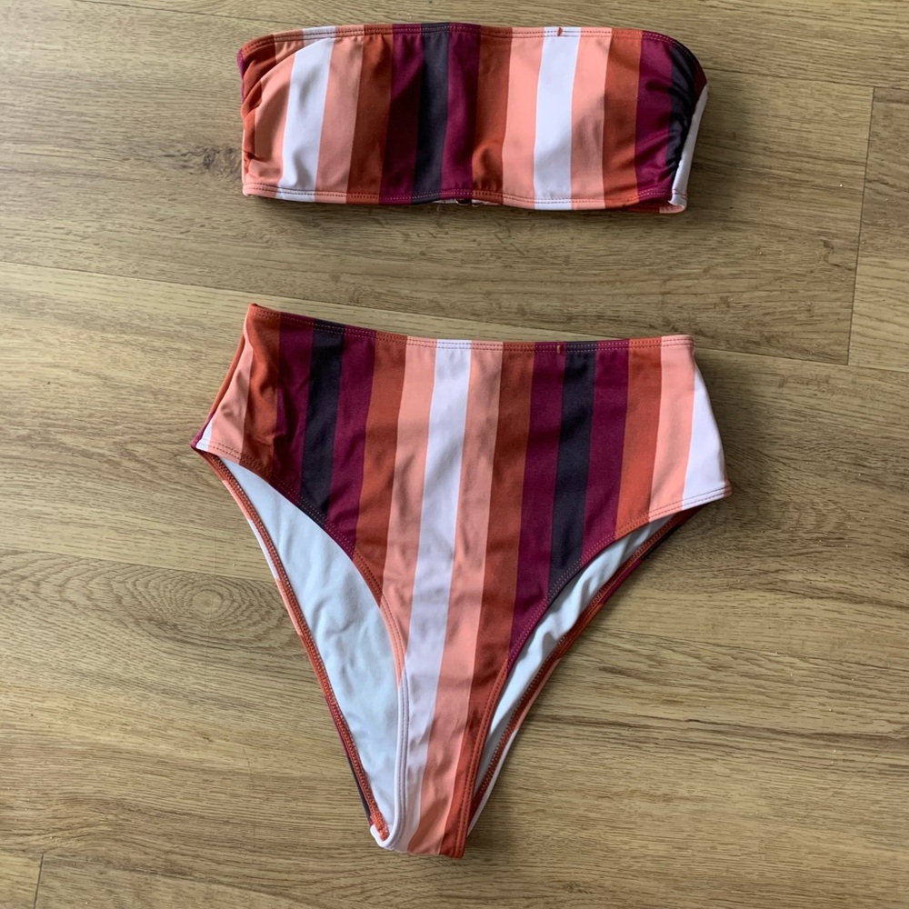 High wasted bathing suit set